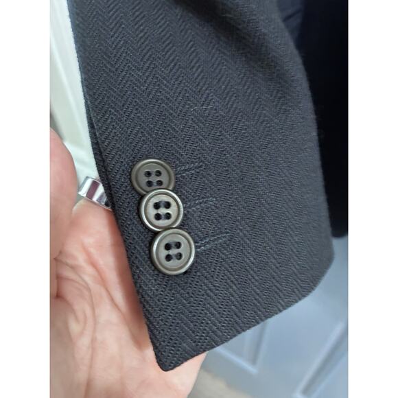 GIORGIO ARMANI Le Collezioni Men's Black Sport Coat Blazer Sz 42L Wool Executive - Picture 6 of 9